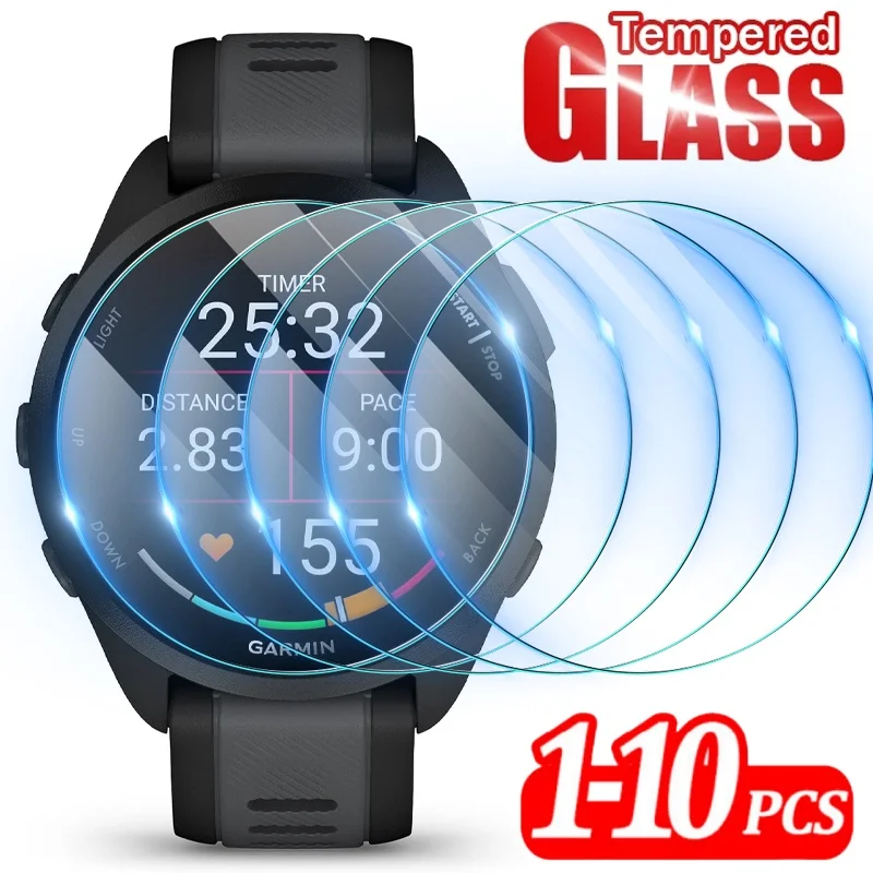 Glass For Garmin Forerunner 165 Full Cover Tempered Glass Films Screen Protector Anti-scratch Protection Smartwatch Accessories