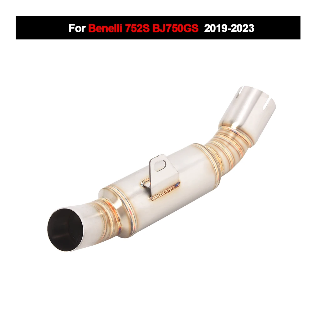 

Slip On For Benelli 752S BJ750GS 2019-2023 Motorcycle Exhaust System Middle Link Pipe Muffler Tube Stainless Steel