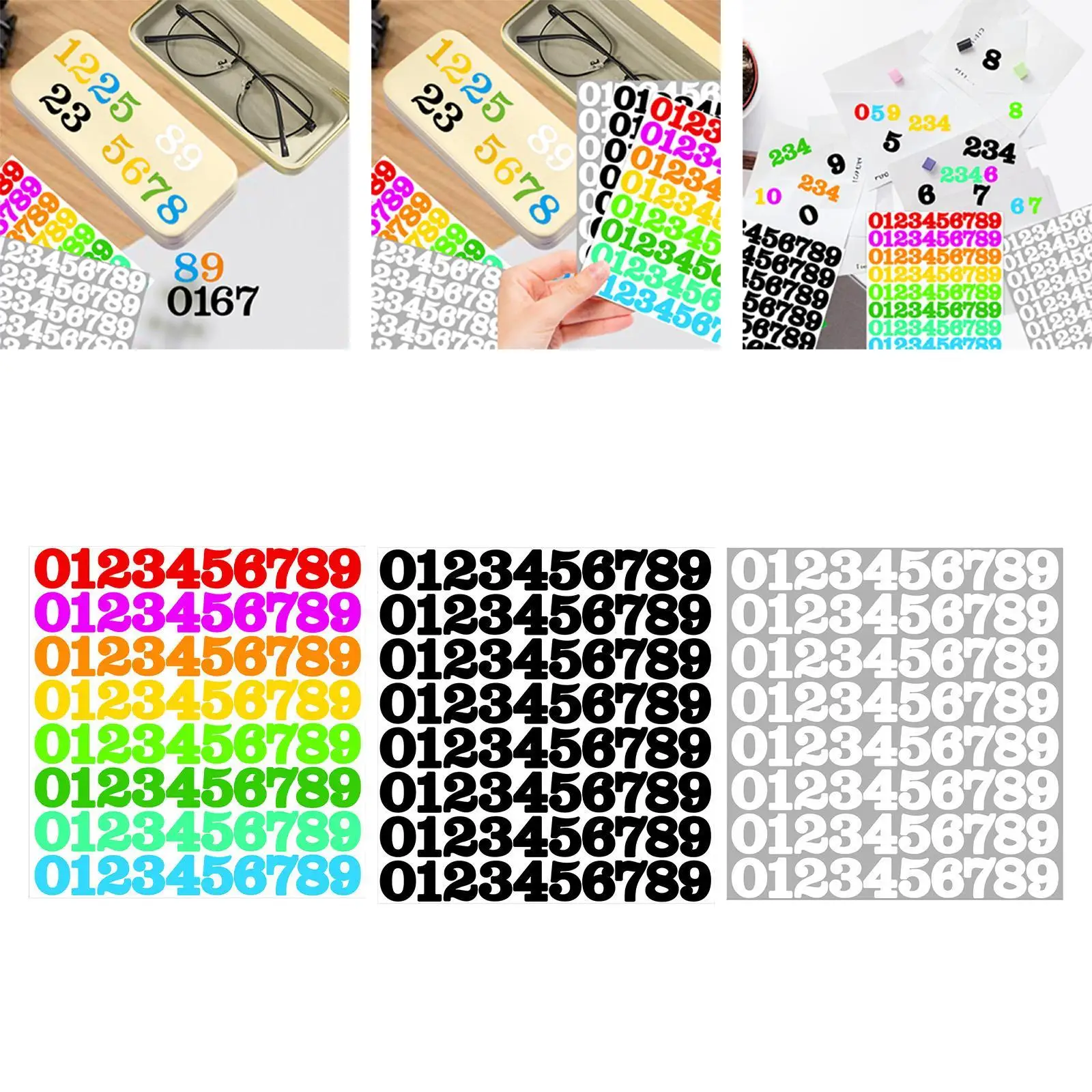 

Наклейки с непрерывными номерами 0-9 800x Водостойкие Простые в использовании маслостойкие активы