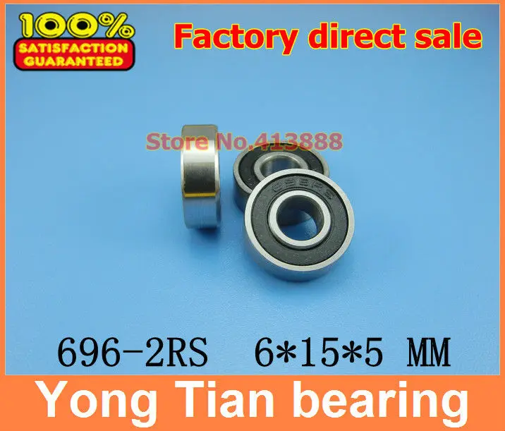 

NBZH Bearing 500pcs Free Shipping The Rubber Sealing Cover Thin Wall Deep Groove Ball Bearings 696-2RS 6*15*5 Mm