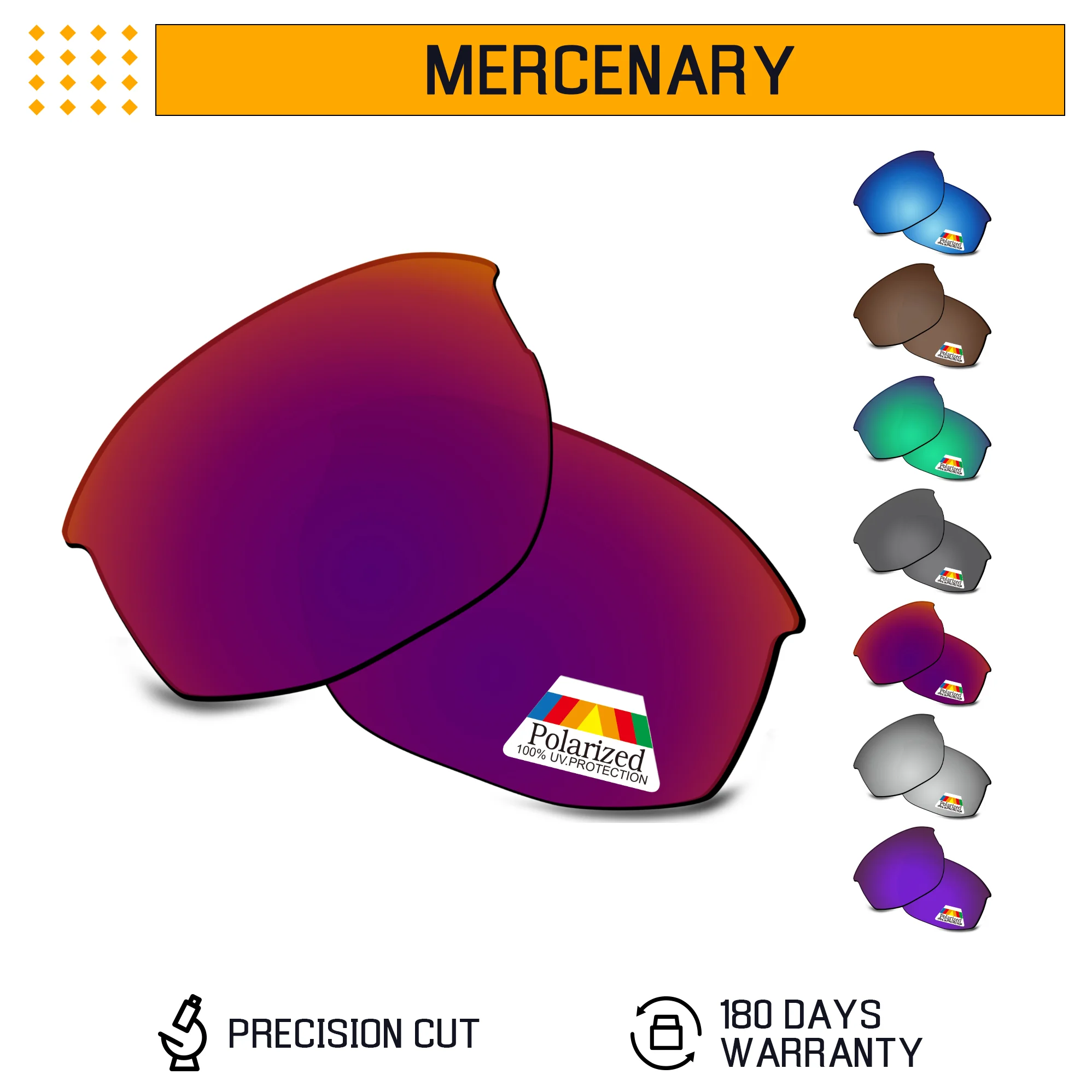 

Rarayvix Polarized Replacement Lenses UV400 Protective for Oakley Mercenary OO9424 Sunglasses