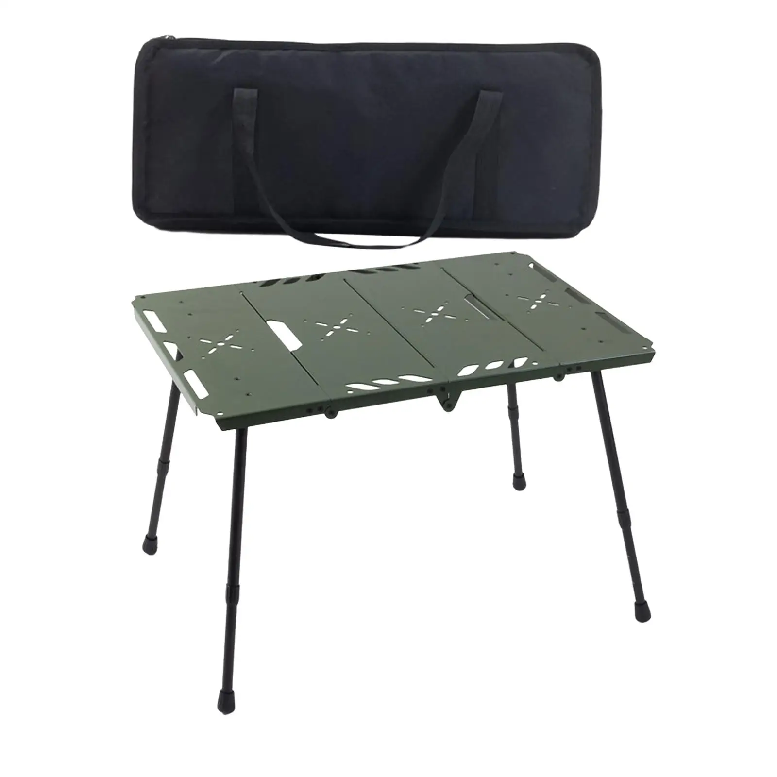 

Folding Table Aluminum Portable Stable Ultralight Outdoor Camping Table with Adjustable Height for Hiking Backyard Picnic BBQ
