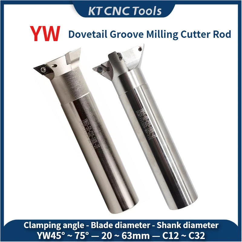 

YW45 YW55 YW60 YW75 dovetail groove milling cutter rod internal hole V-groove milling cutter bar install CNC DCMT VCMT insert