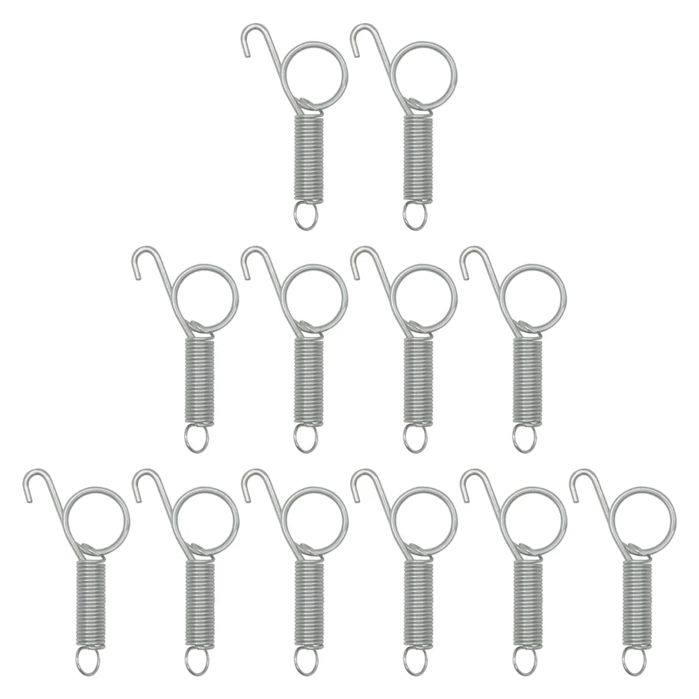 12 Pcs Hook up Rabbit Cage Door Spring for Pet Stainless Steel Utensil Fixed Multi-function Hooks