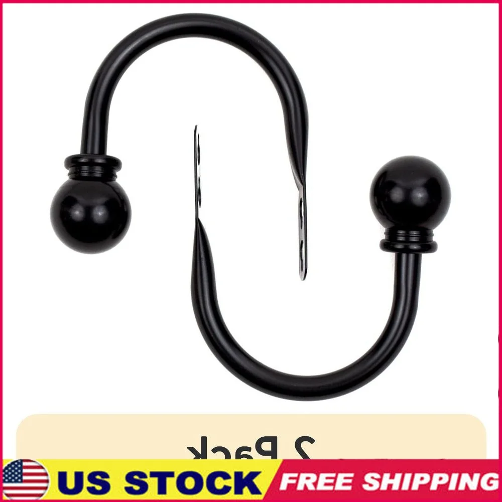 

2 Pack Ball Curtain Holdback Set Metal Holdbacks with Decorative Finials Installation Hardware Included Easy to Install Living