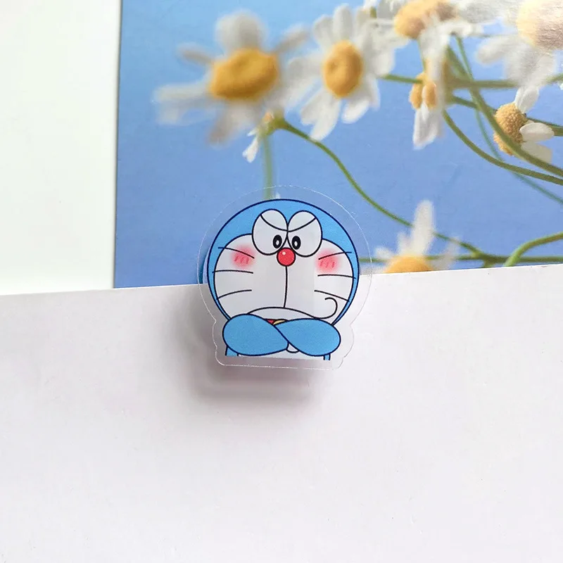 Doraemon Note Clip Folder Acrylic PP Clip Cartoon Anime Double-sided Clips Note Book Folder Multifunctional Paper Folder Gift