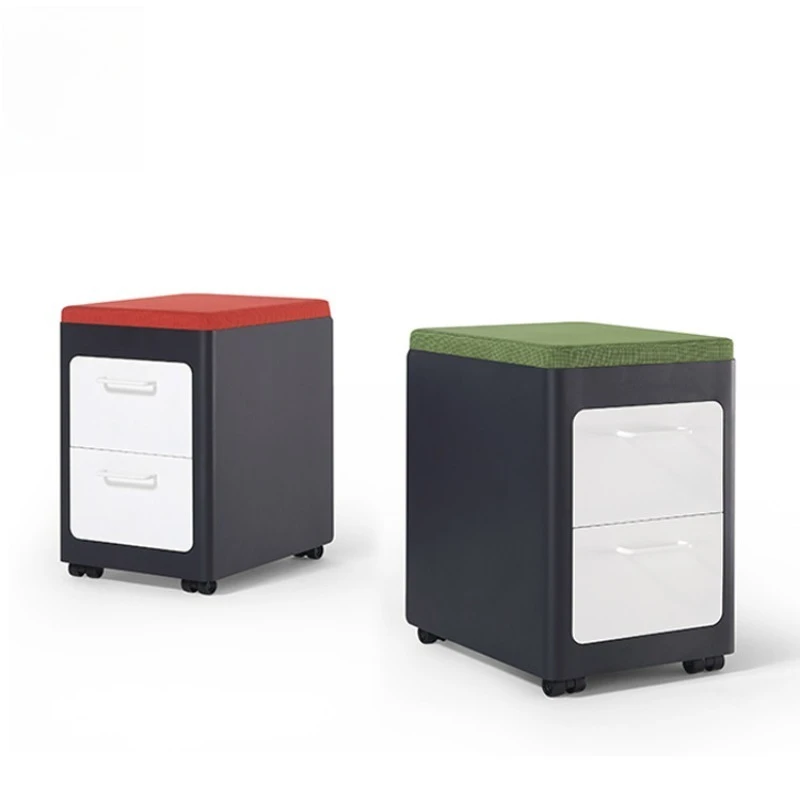Modern desk low cabinet movable cabinet, fixed roller file cabinet