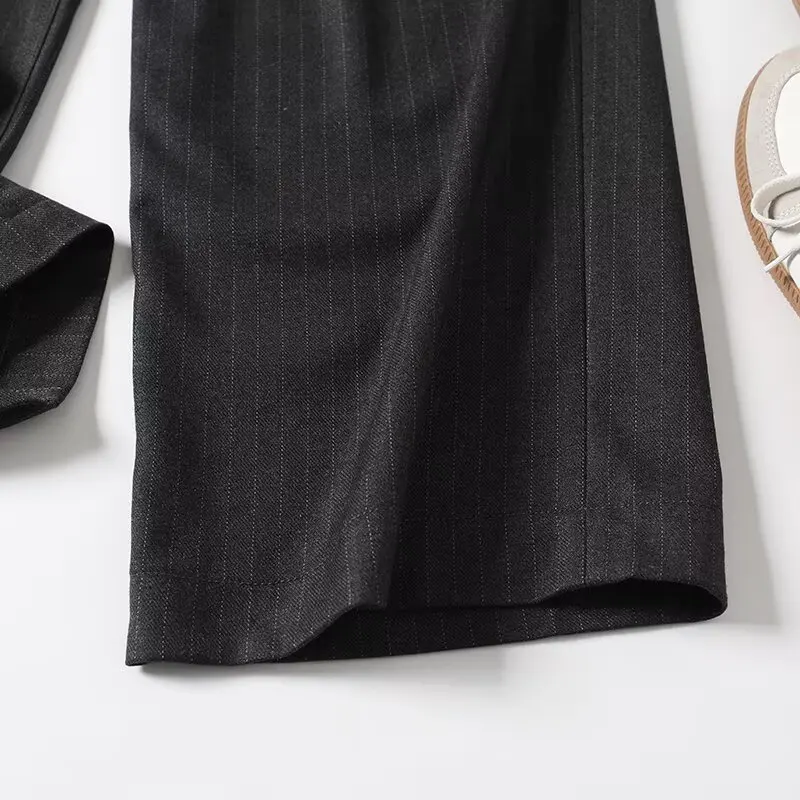 YENKYE Damen Neue Mode Bürokleidung Gestreifte Weite Hosen Lässige Herbst Damenhosen Pantalones De Mujer – Detail 6