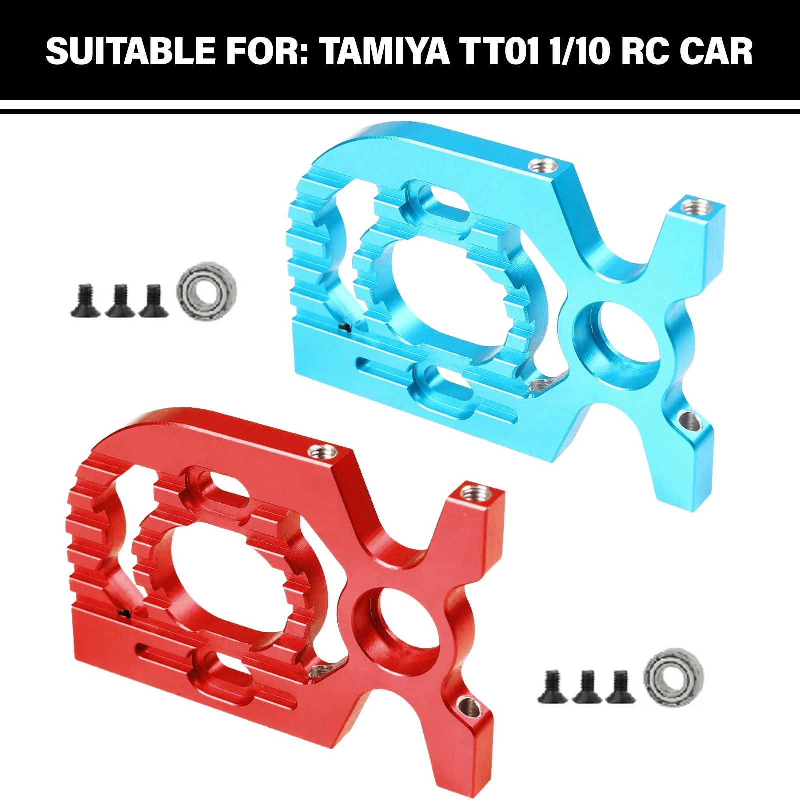 Aluminum Motor Mount Bracket Base for 1/10 RC Car Tamiya TT01 TT-01 Upgrade Part