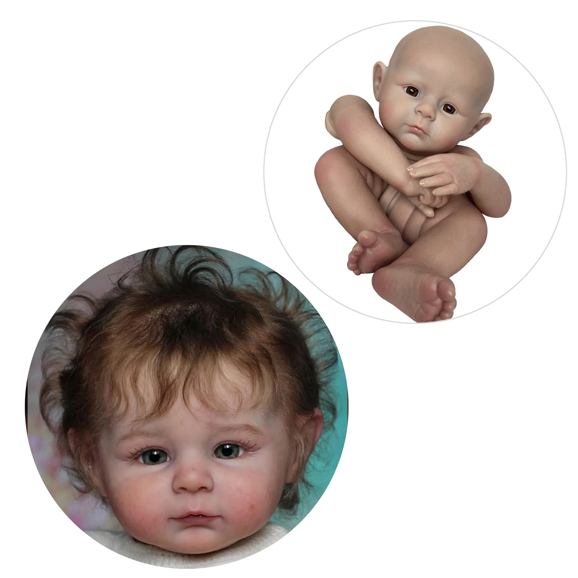 20-22 Inch Archie Reborn Dolls Kits Handmade Painted Soft Vinyl Reborn Doll Parts Toy Kit Reborn Sin Pintar