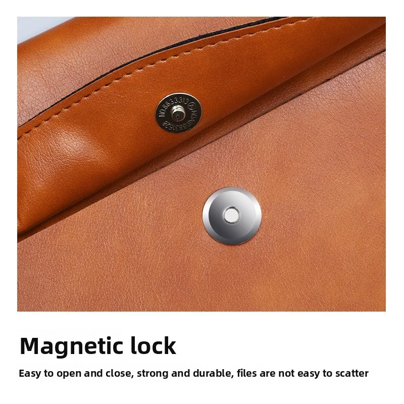 1pcs A4 Large Capacity Double Layer Document Bag Business File Folder Portable Office Paper Organizer Waterproof Briefcase