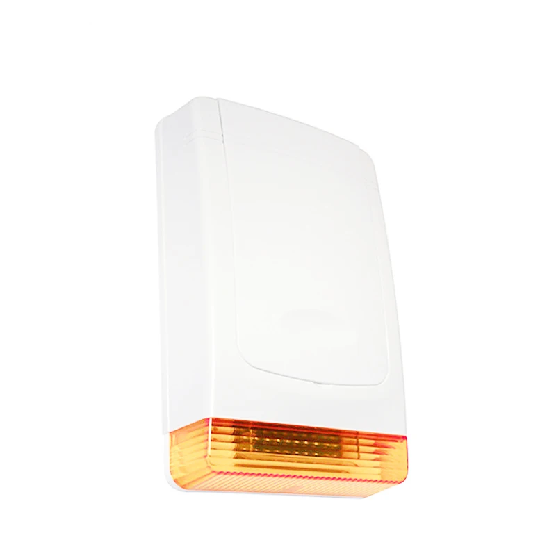 Wired Outdoor Flash Siren Loud Alarm Voice Flashing Light Strobe Siren Horn for House Burglar Alarm System Drive Thief Away