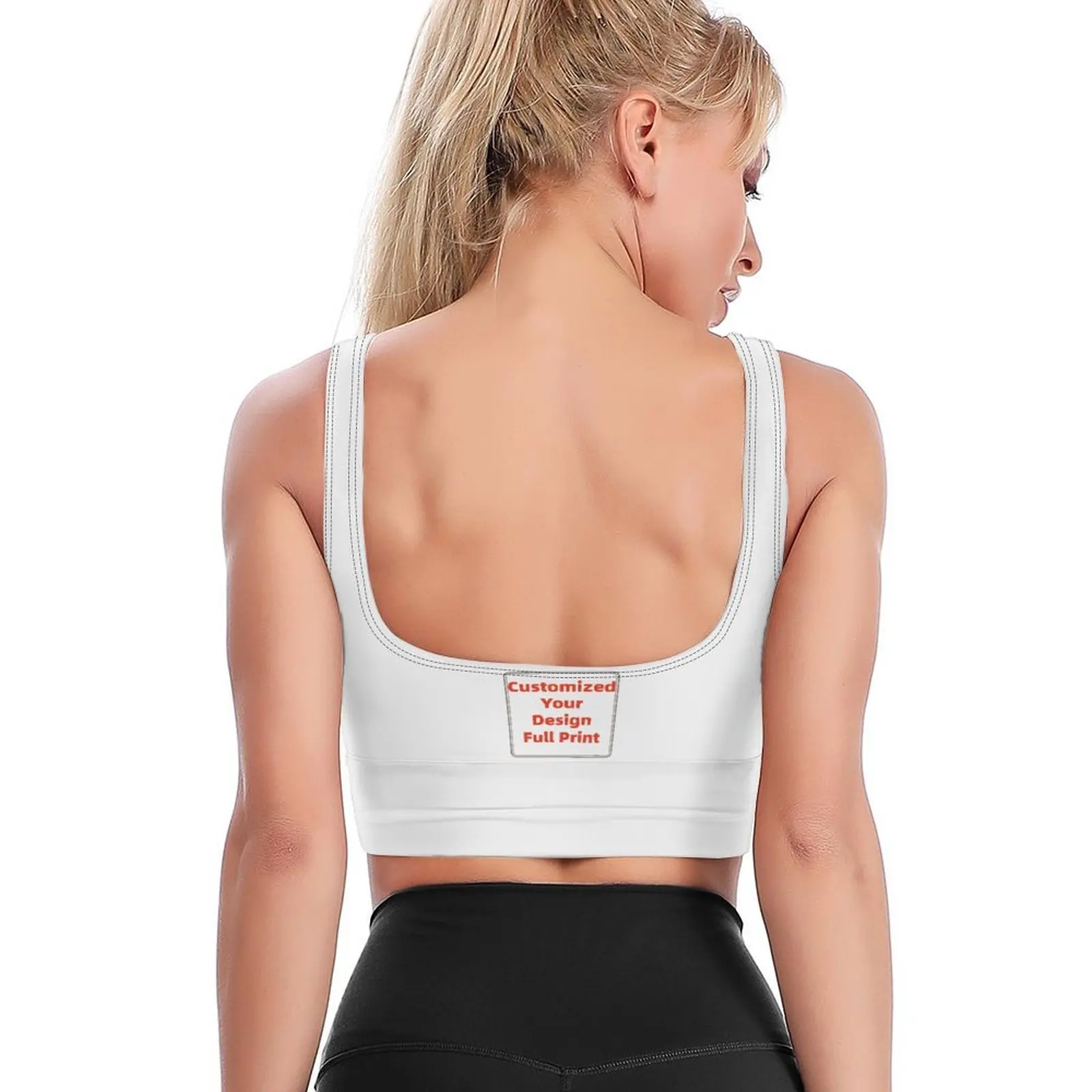 Custom Tank Tops for Women Custom Women's Crop Top Add Your Image Logo Name Sports Bra