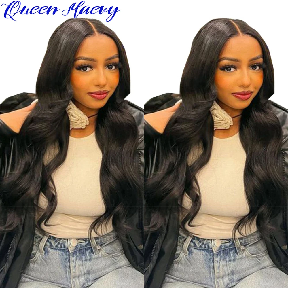 

28 Inch Body Wave Pre Plucked 13x4 Lace Frontal Wigs Human Hair 200 Density Wigs With Baby Hair Natural Black For Women