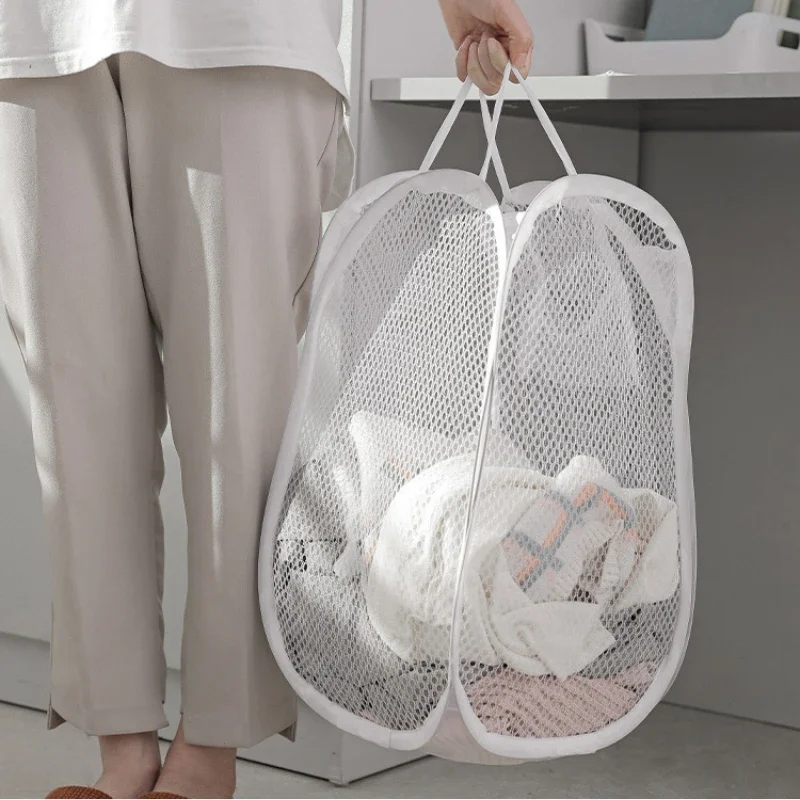 Large Laundry Baskets dirty clothes storage basket  mesh breathable foldable Laundry Storage box household  toy storage basket