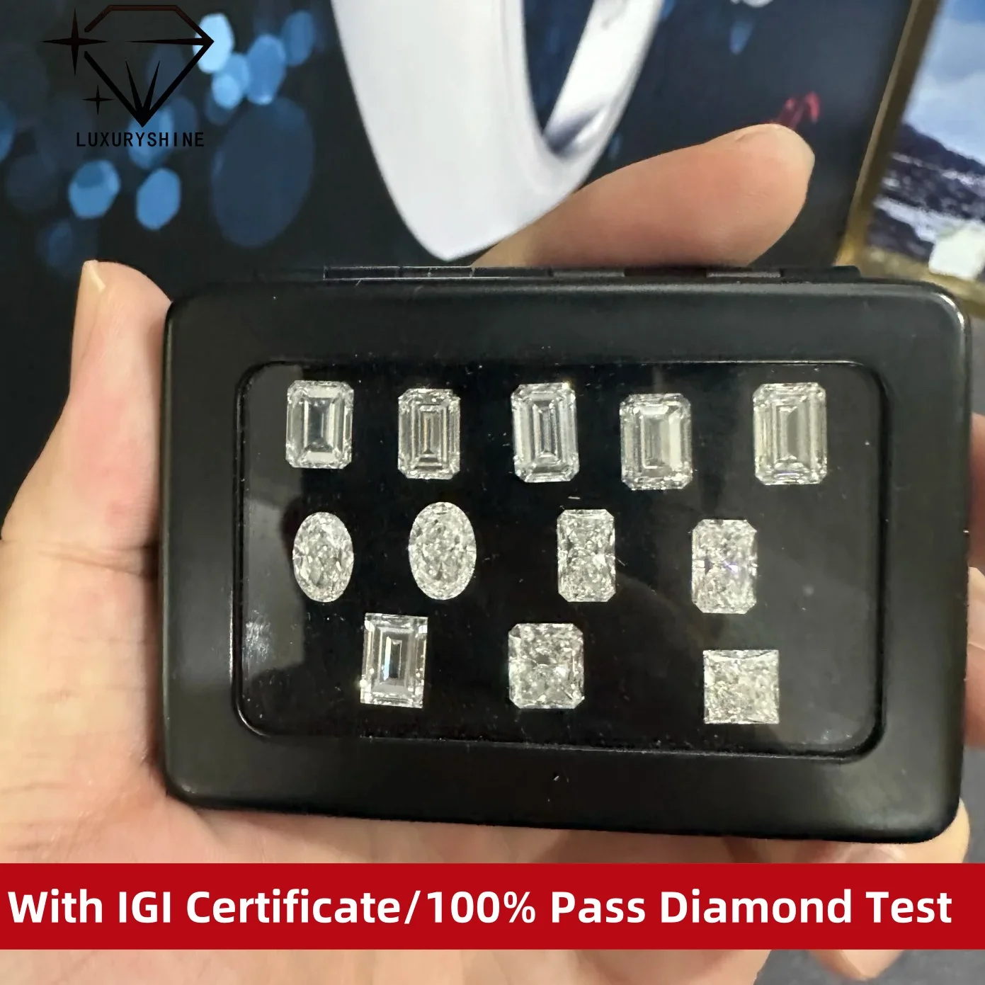 

LuxuryShine VS1 Lab Grown Diamond D-F Color Loose Diamonds Heart/Princess/Oval/Round/Cushion/Pear/Asscher Excellent Cut
