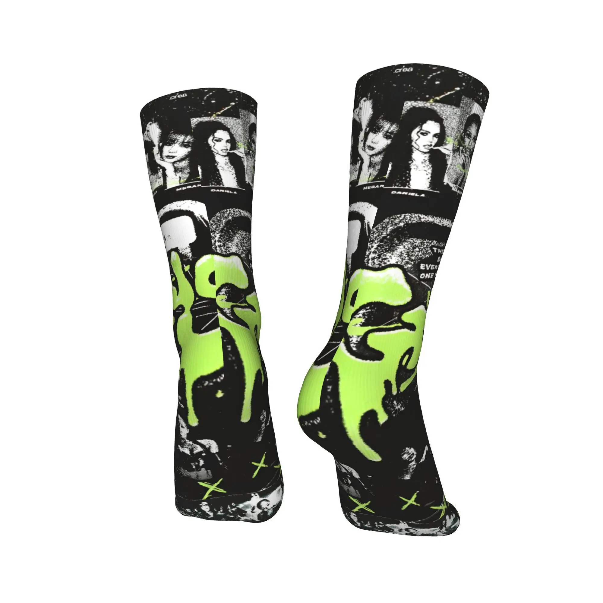 الكورية نمط KATSEYE Gnarly جوارب القوطية الجوارب الكبار الرجال عالية الجودة الجوارب الخريف سكيت الجرافيك عدم الانزلاق الجوارب هدية