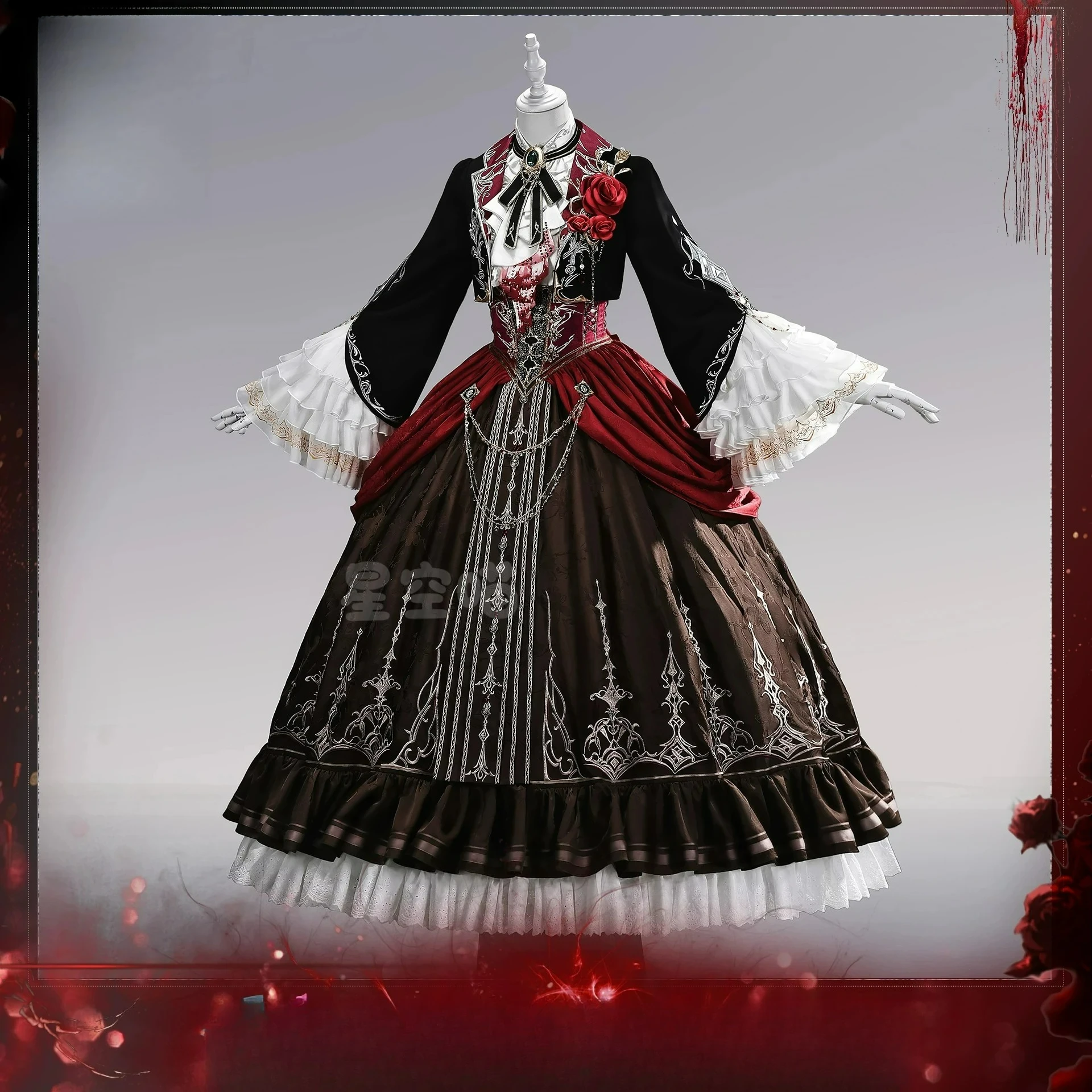 

LOVE AND DEEPSPACE Silver Devil Dominated Little Civet Flower Cosplay Game Halloween Uniform Carnival Party Play Role Clothes
