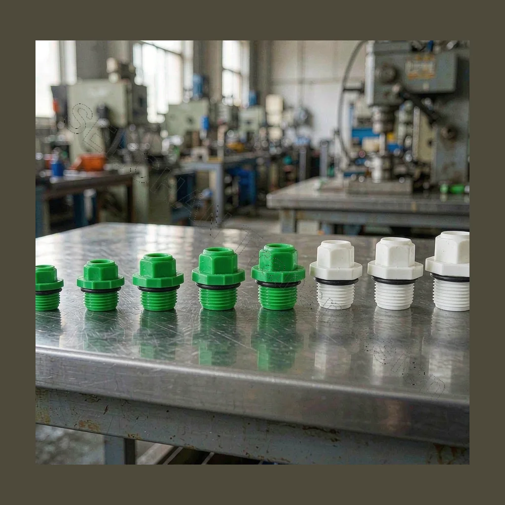 1P PPR Plastic Plug 1/2 Male Female Thread Pipe End Cap Screw Fitting Tube Stopper Water Supply Connector Garden Irrigation Part