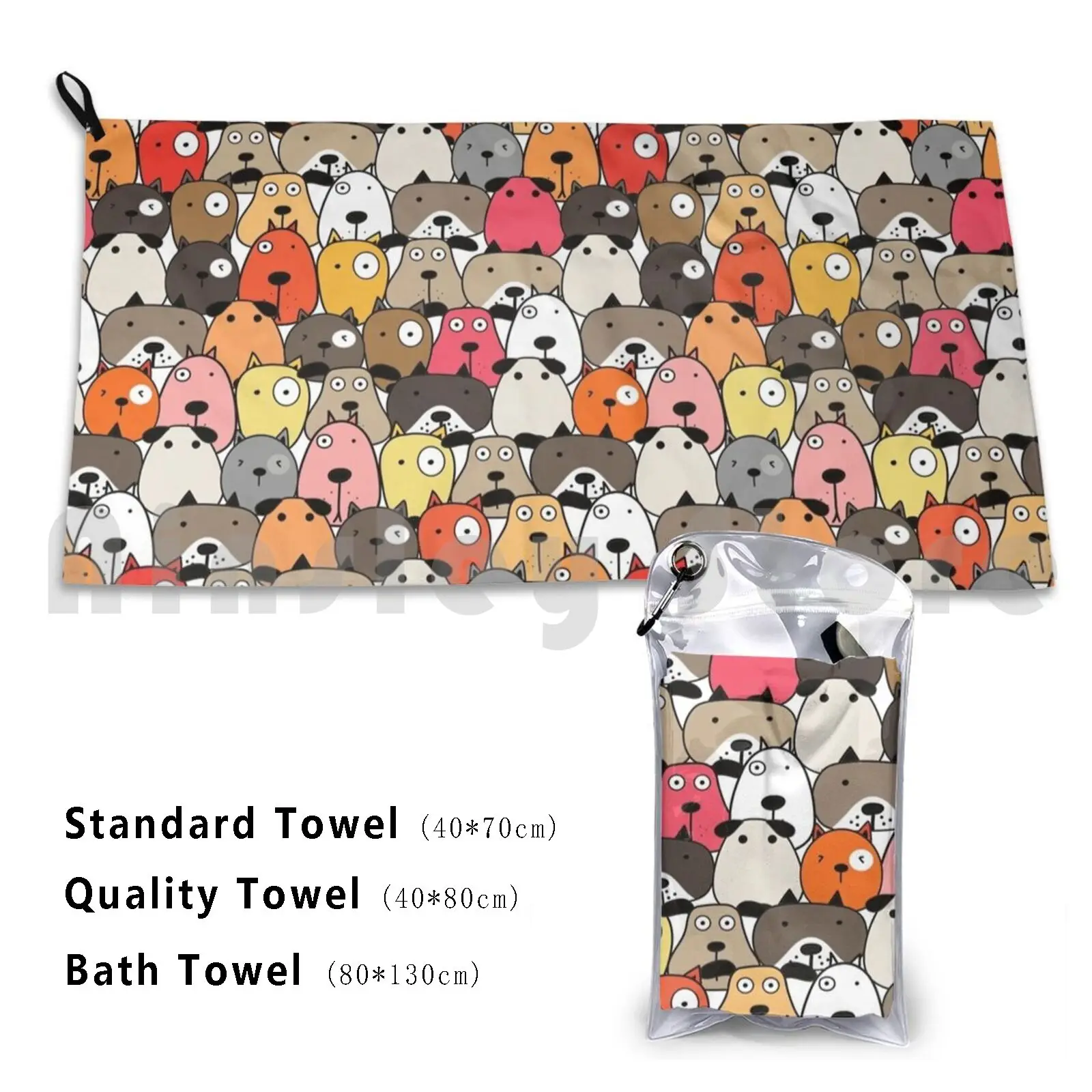 Dog Cartoon | Cute Animals Bath Towel Beach Cushion 817 Animals Anime Dog Cute Quarantine