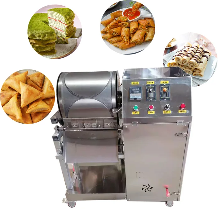 Automatic Lumpia Wrapper Machine Pancake Maker Samosa Sheet Making Popiah Spring Roll Skin Machine