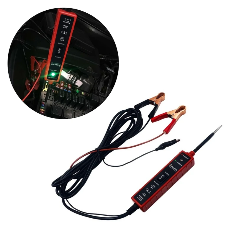 Electrical System Diagnostic Repair Tool 6-24Vdc Power Circuit Probe Detector Test Light Continuity/Polarity- of