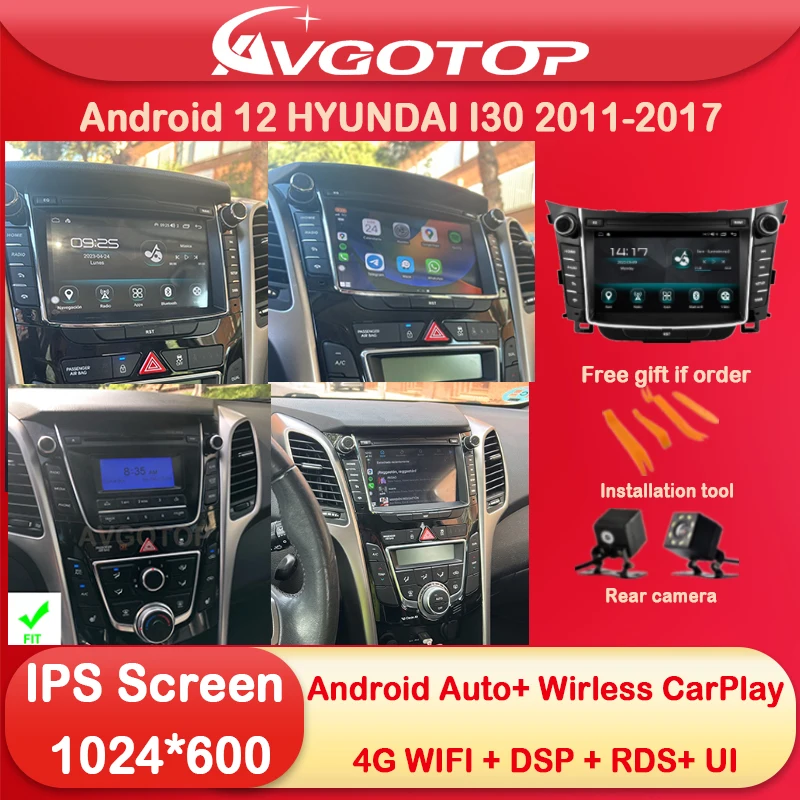 Android Car Radio Multimedia for HYUNDAI I30 I35 2011 2013 2015 2017 Caplay DSP 4G Wifi Navi GPS Stereo Headunit Device UI