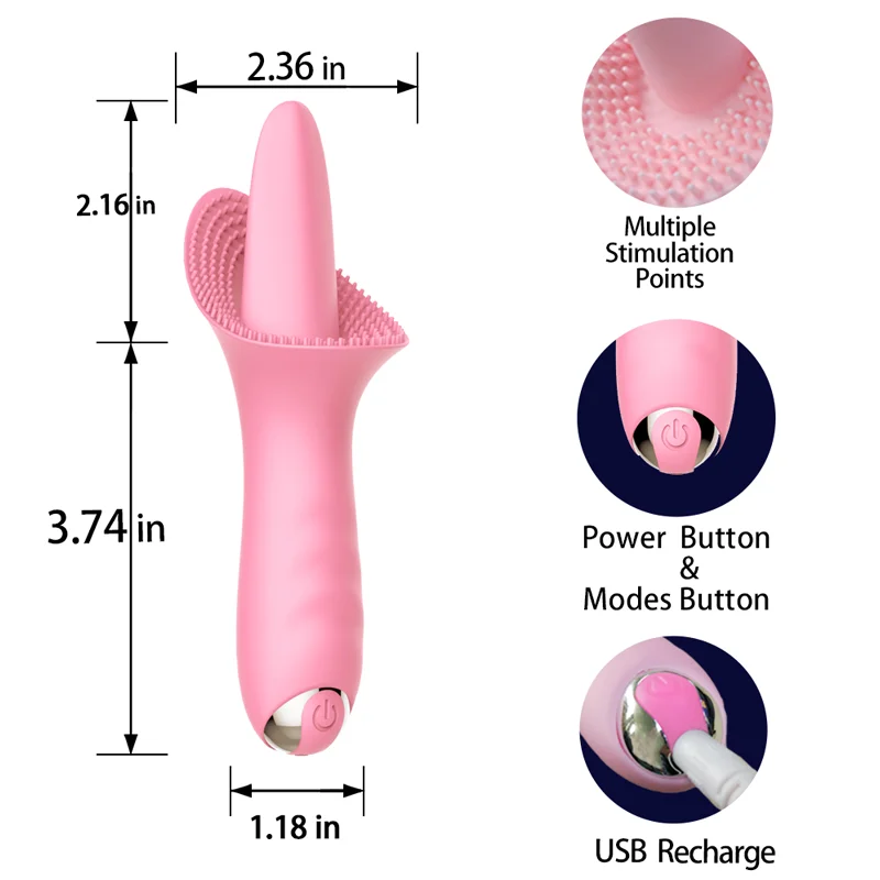 Vibrator Female Tongue Licking Teasing Nipples Stimulating Clitoral Vaginal Massager Masturbation Sex Toys For Women Adult 18