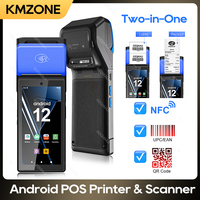 Android 12 POS Terminal PDA with 58mm Thermal Printer Receipt and Label Sticker Printing NFC 1D 2D QR Barcode Scanner All in one