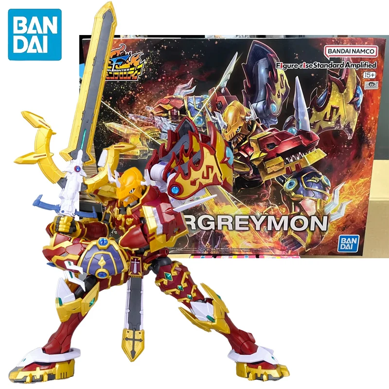 

In Stock BANDAI Figure-rise Standard Amplified Digimon Frontier Kaiser Greymon Anime Figure Model Action Figures Assembly Toy