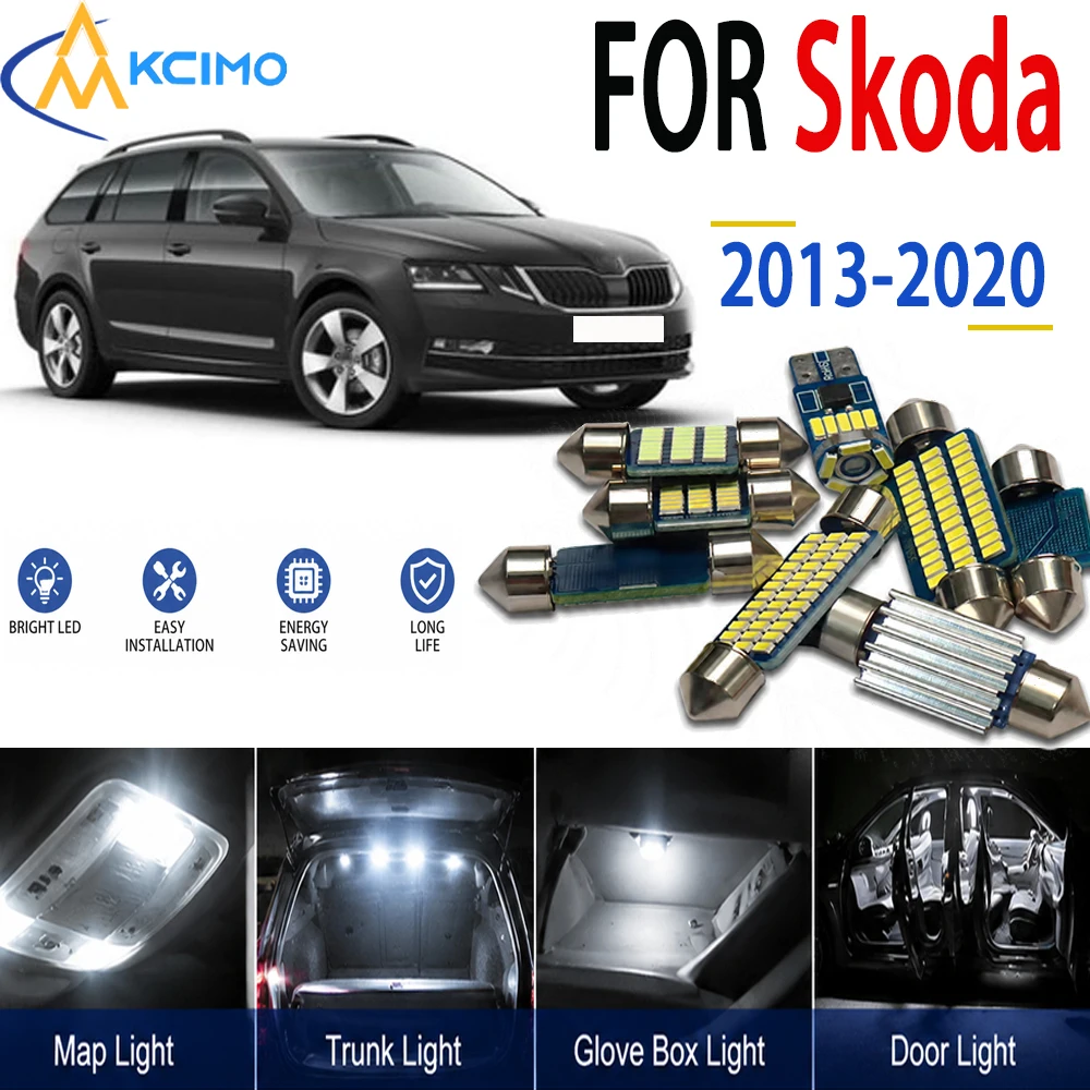 LED Interior Light Bulbs for Skoda Octavia MK3 5E A7 2013-2020 Canbus Error Free Plug And Play Auto Indoor Lighting Accessories