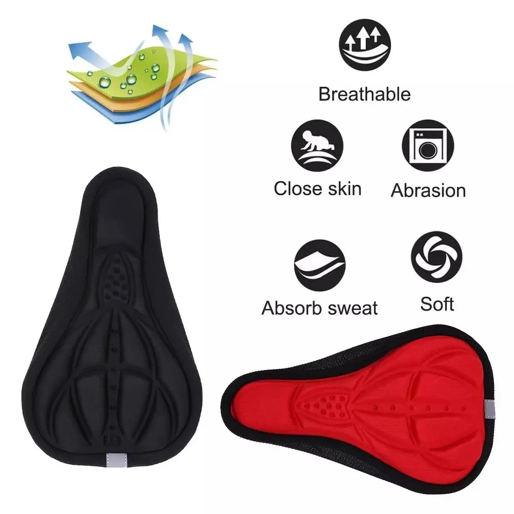 New 3D Bicycle Saddle Soft Cover Comfort Breathable Sponge Foam Seat Cushion Cycling Seat Pad Ciclismo Mountain Bike Accessories