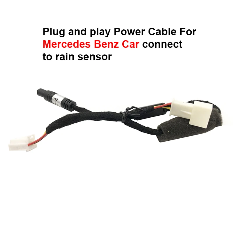 Kabel zasilający Plug and play dla wideorejestrator samochodowy kamera na deskę rozdzielczą dla BMW dla Audi dla VW dla Mercedes Benz podłącz czujnik deszczu/lampka do czytania
