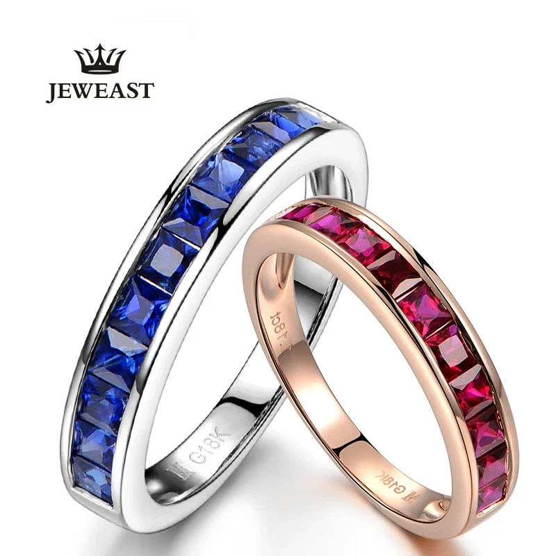 

Натуральный рубин/сапфир, чистое золото 18 карат, новинка 2023 года, хит продаж, верхнее кольцо, женское кольцо в форме сердца, женское кольцо, оригинальные ювелирные изделия
