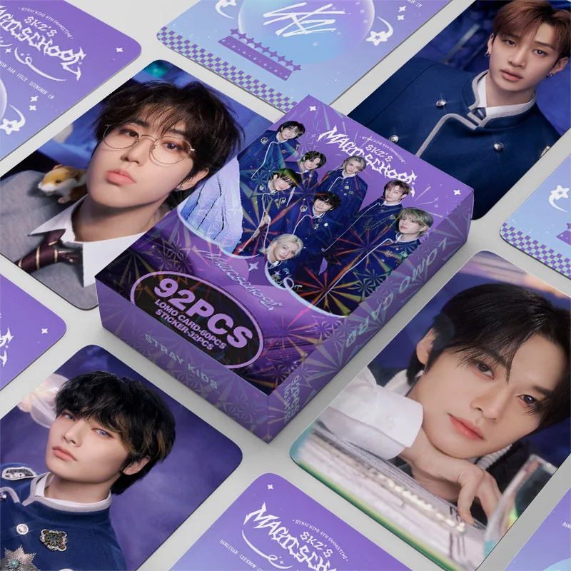 92PCS Kpop Boy Stickers Photocard MAGIC SCHOOL New Album Lose My Breath Lomo Cards Photo Print Card Set Fans Collection Postcard