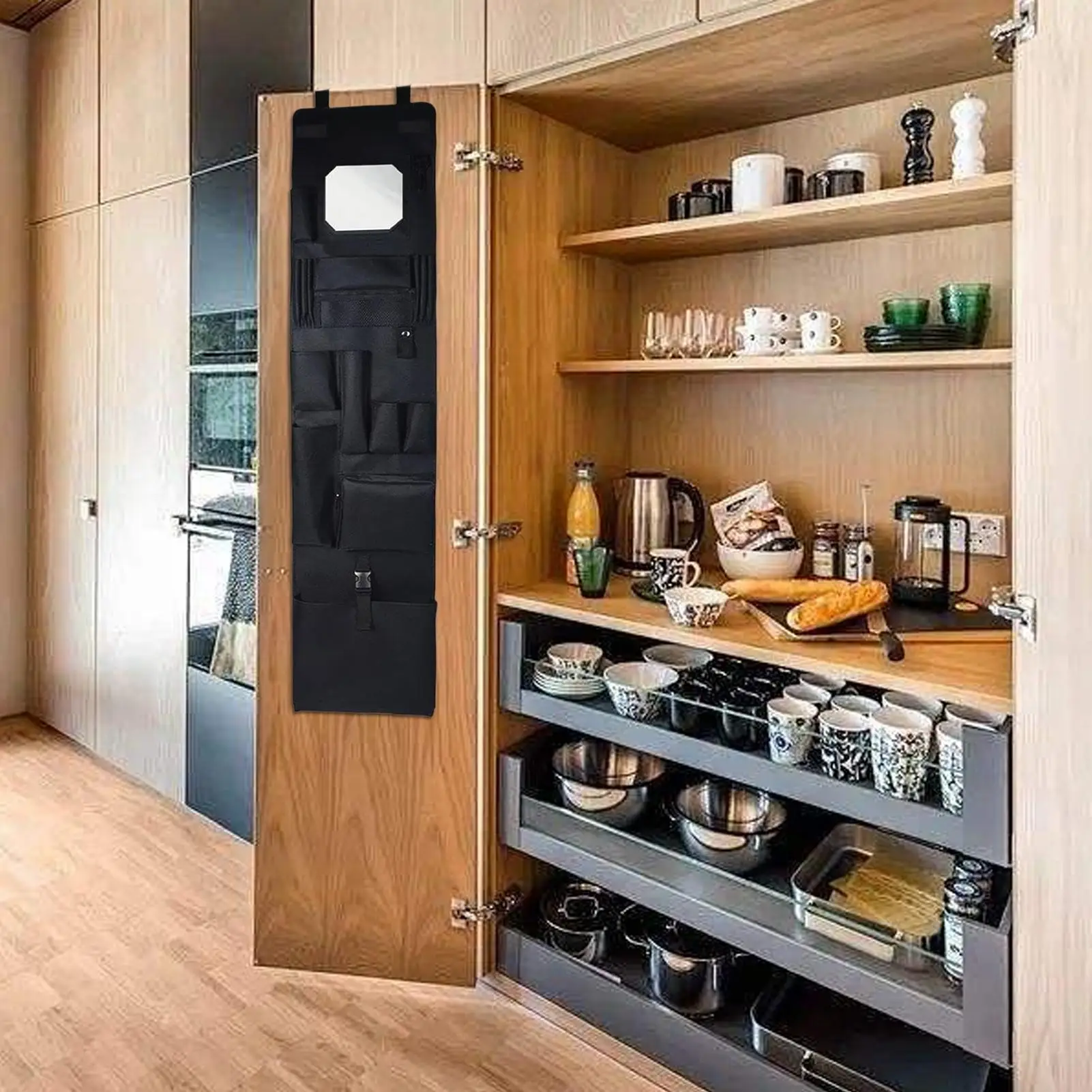 

Вешалка-органайзер для шкафа, органайзер для дверей шкафа с зеркалом, компактная подвесная вешалка для хранения в шкафу, снаряжение для спальни