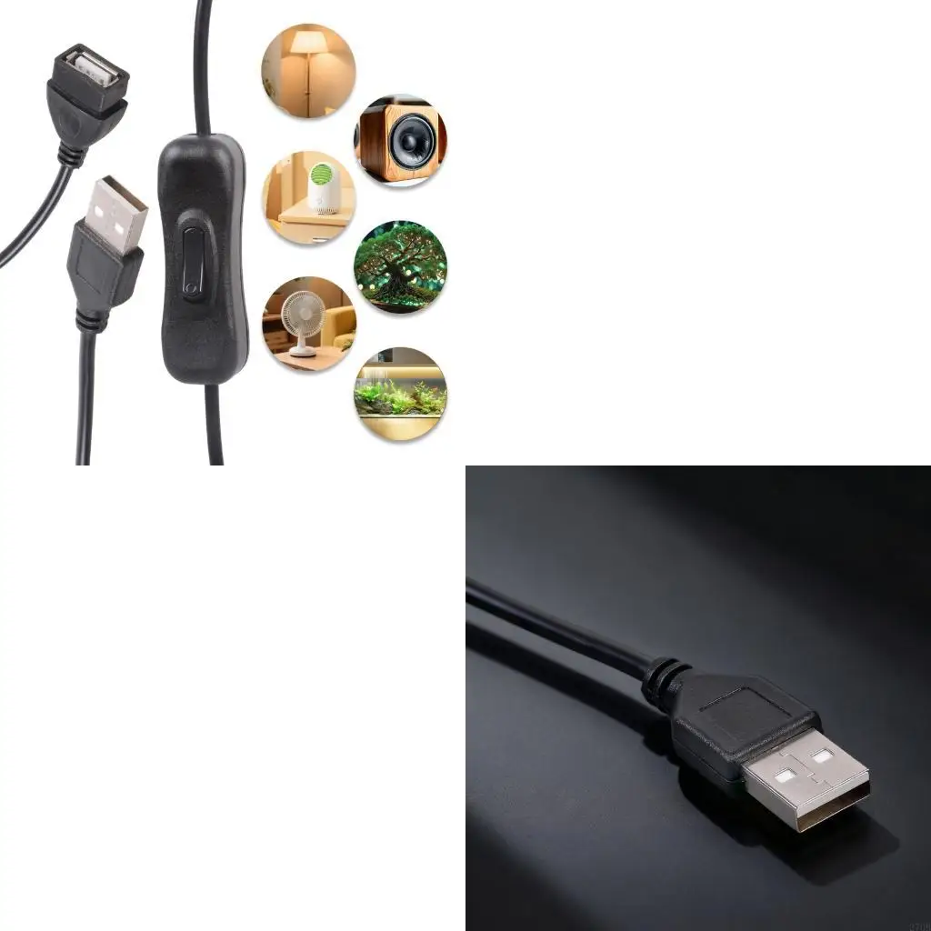 

USB Power Switcher Extension Cable For Low Wattage Devices Lamps USB Switcher Cable