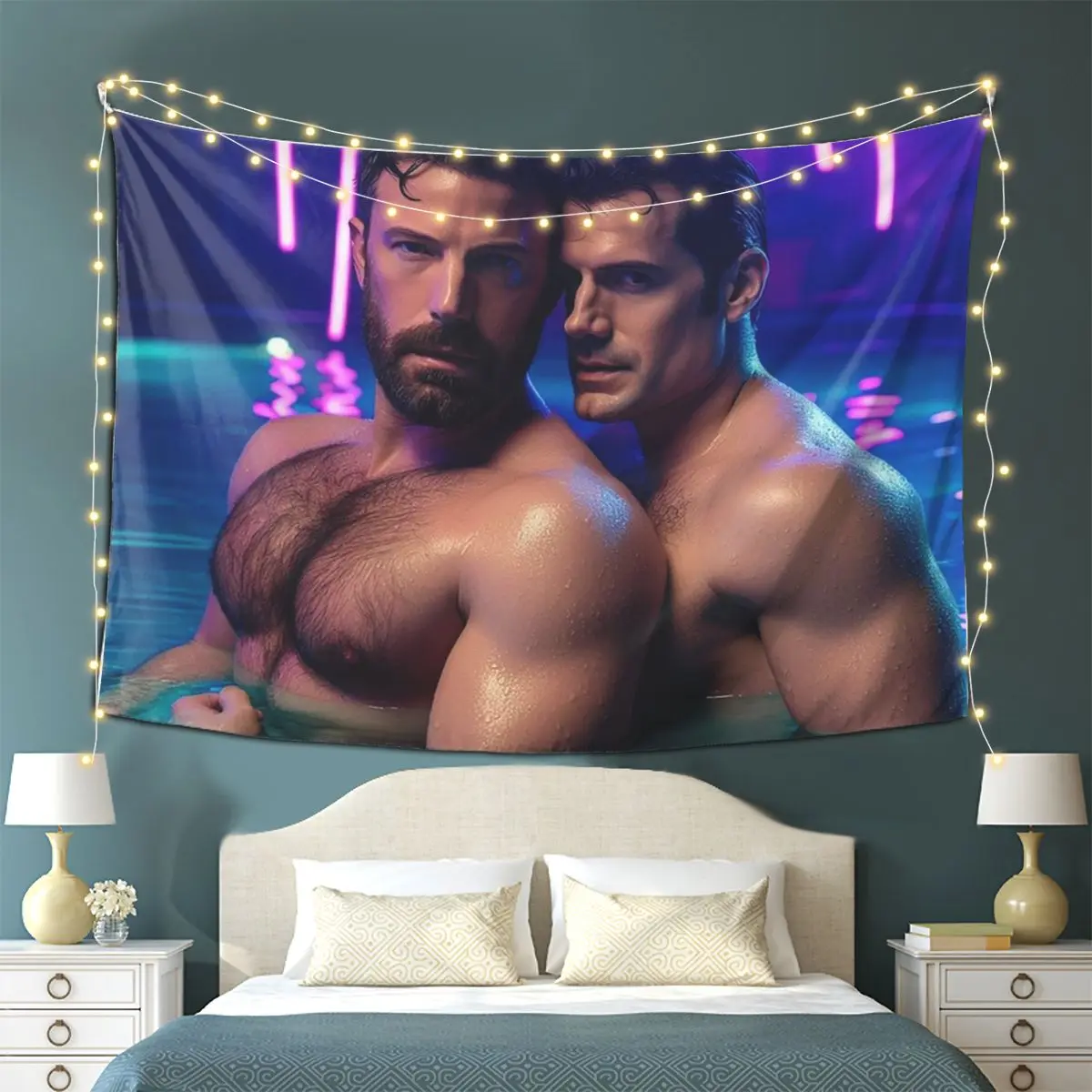 نسيج بن أفليك آند هنري كافيل للتعليق على الحائط، ديكور منزلي جمالي لغرفة المعيشة وغرفة النوم #1