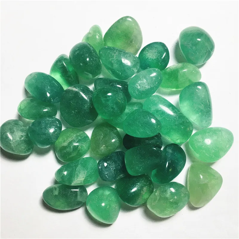 Natural Green Fluorite Tumbled Stones Reiki Healing Crystals Irregular Rock Specimen Bulk Energy Gravel for Home Aquarium Decor