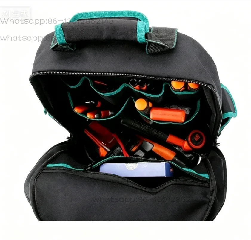 Bag Plastic Quality Multi-Pocket Backpack Task Electrical Tools Canvas Woodworking Bottom High New Weight