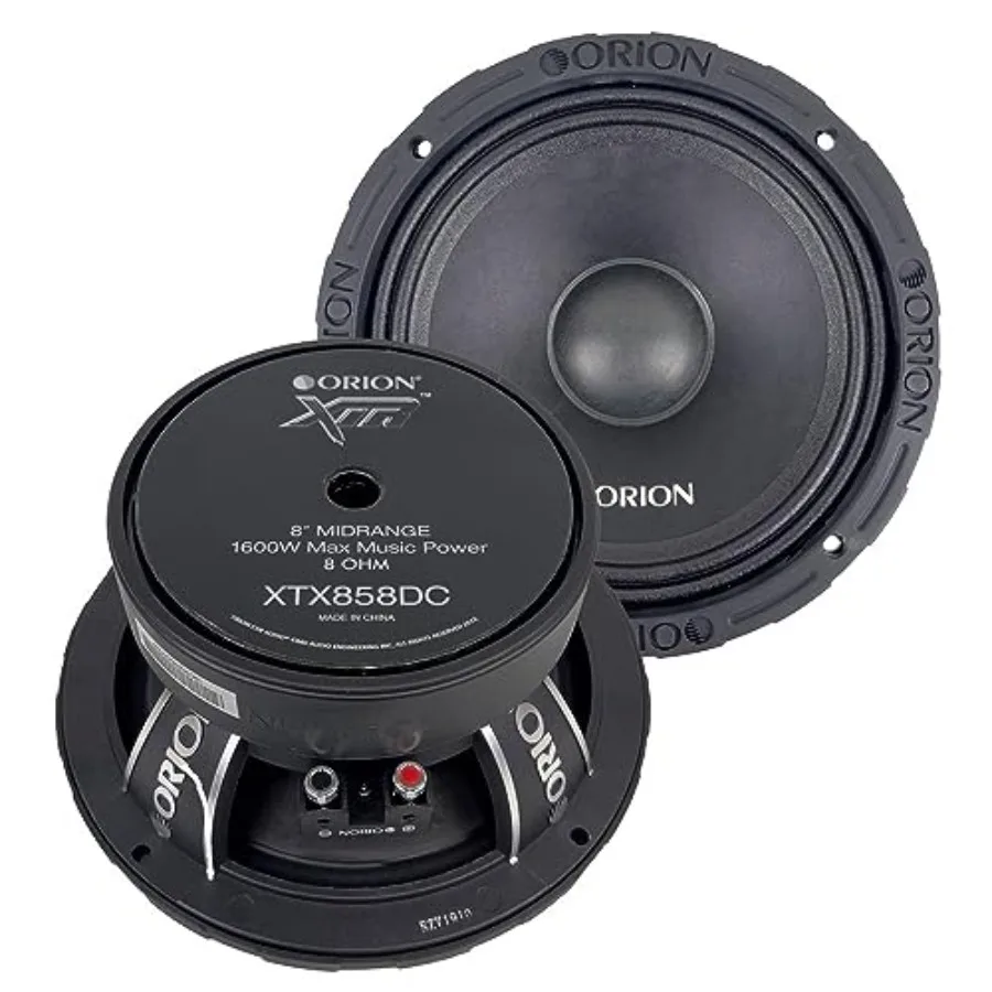

Pro car audio stereo mid-range speakers with polypropylene cone black high efficiency and 1600W max power