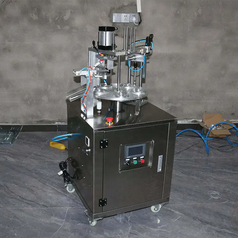 Small Semi-Automatic Coffee Capsule Filling Sealing Machine Hot Selling Beverage Packaging Equipment for Business