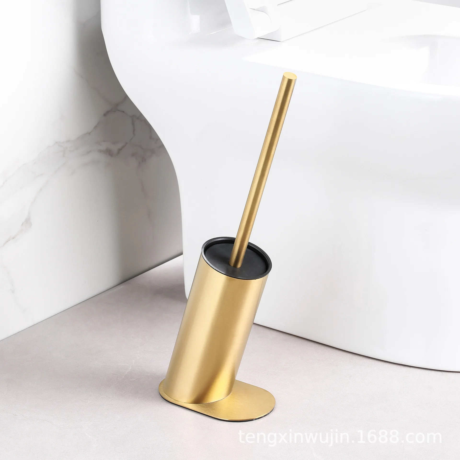 

Oblique Floor-to-ceiling Toilet Brush Stainless Steel Toilet Cleaning Brush Hotel Bathroom Deodorant Toilet Brush Holder