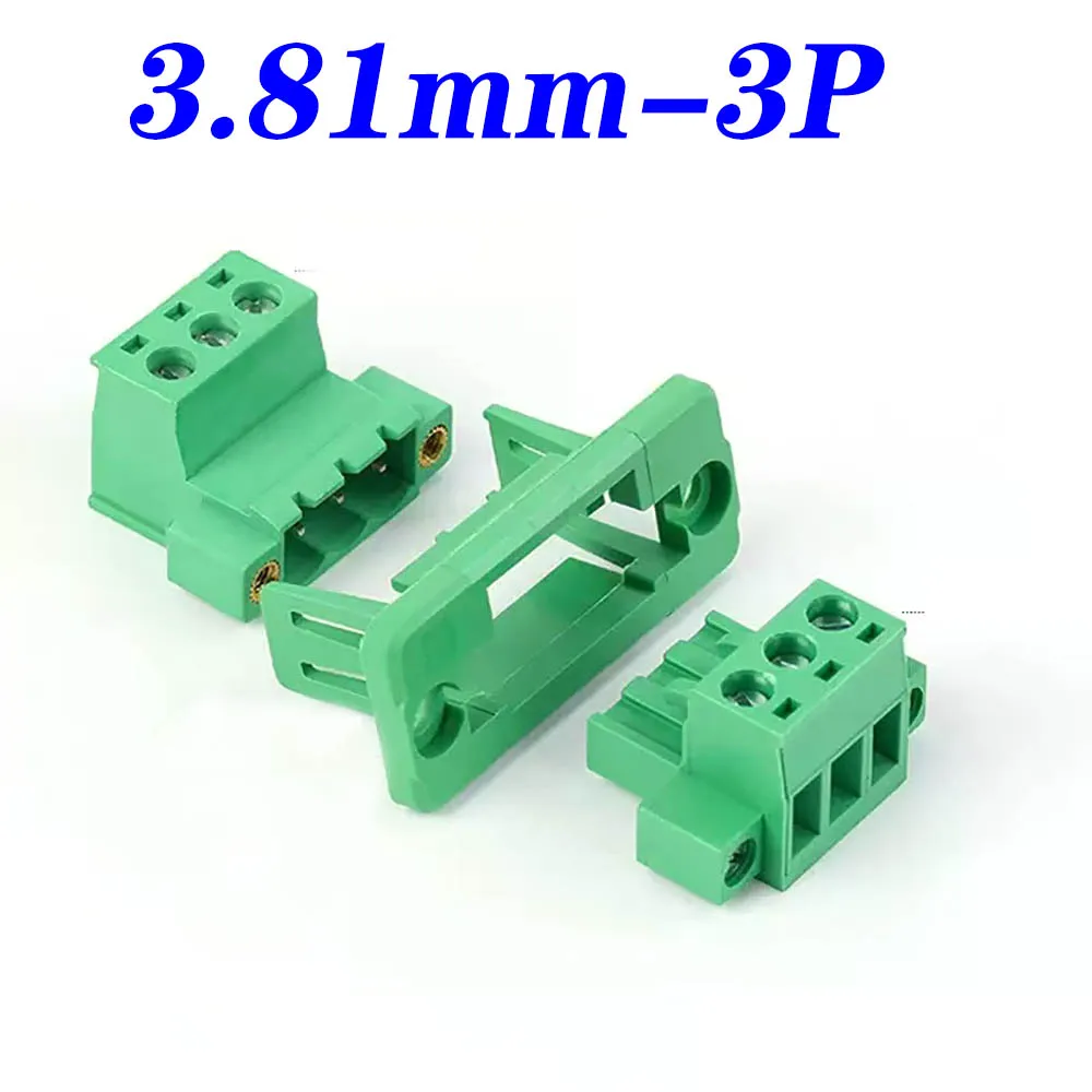 10 sets door de muur paneel Vaste 15EDGWC-3,81 mm lasvrije dockingkabel Groene terminal met 15EDGWC flensinzettype