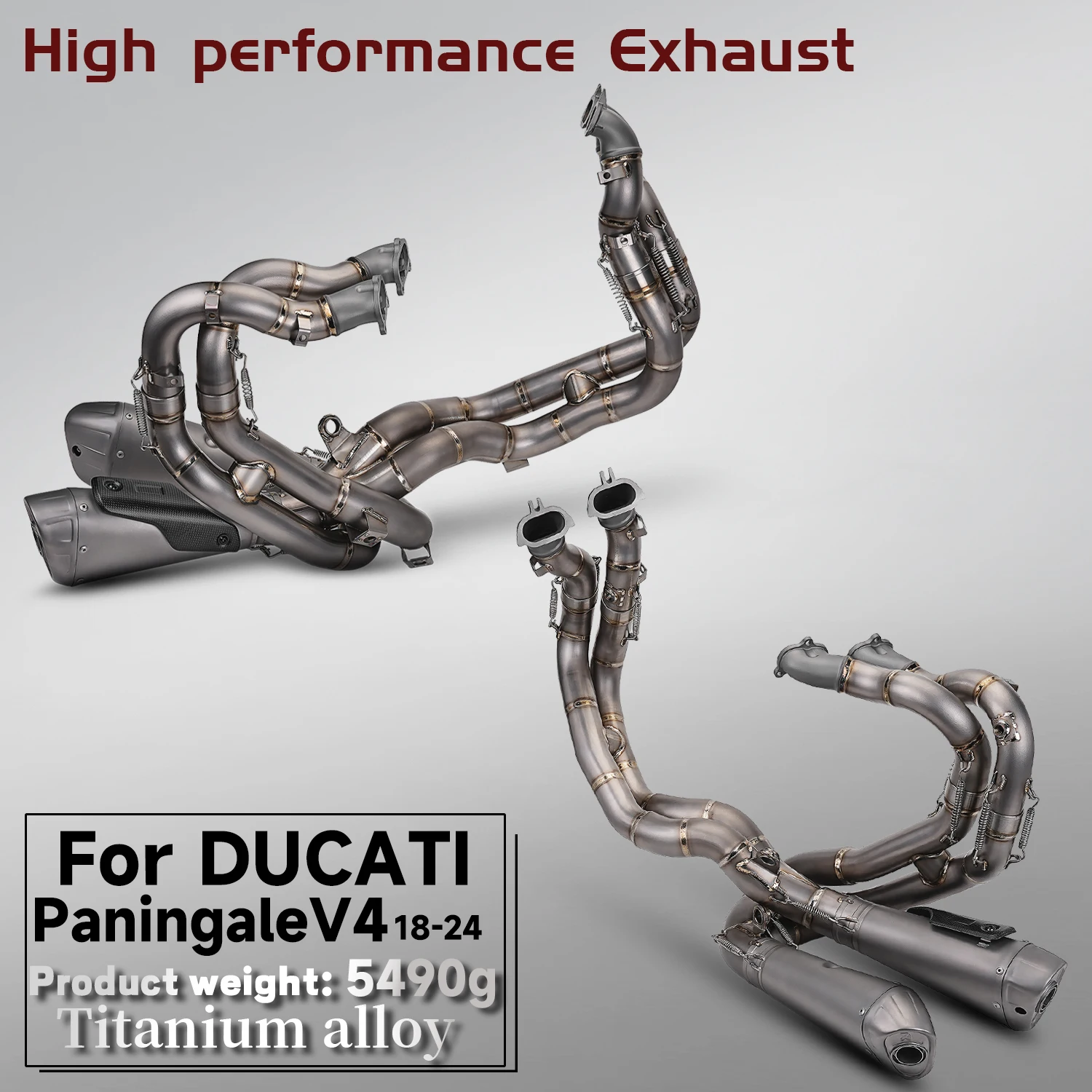 For PANIGALE V4 V4S STREETFIGHTER V4 V4S 2018-2024 Motorcycle exhaust system AK full Ti.alloy modification for V4 V4S SP 2018-24