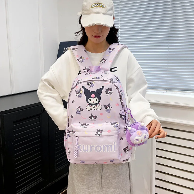 MINISO New Elementary School Student Backpack Cute Cartoon Anime Handbag Large Capacity Girl Leisure Travel Commuting Bag