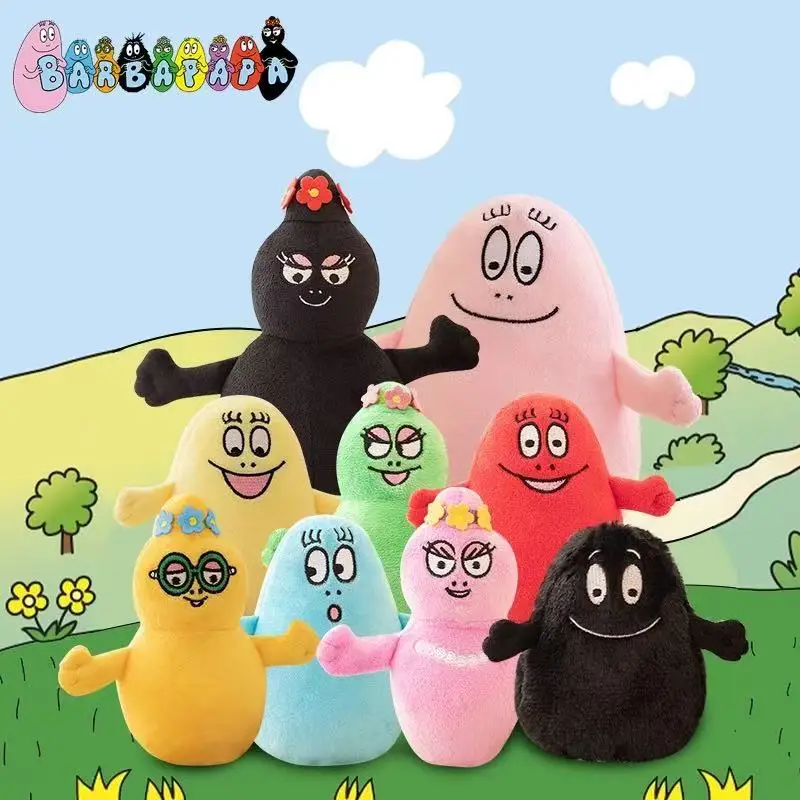 Barbapapa de dibujos animados, juguetes de peluche, muñecos de peluche suaves para bebés y niños, juguetes de regalo suaves y cómodos, decoración del hogar, regalos de cumpleaños para niñas y niños