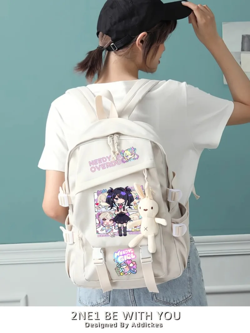 Jogo de Anime NEEDY GIRL OVERDOSE Cosplay Bolsa De Ombro, Saco De Escola Dos Desenhos Animados De Alta Capacidade, Mochila Estudantil, Mochila Pingente