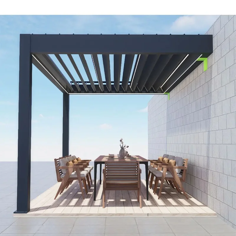 Stylish Poolside Aluminum Pergola Sunshade Insulation Space Saving Durable Pergola
