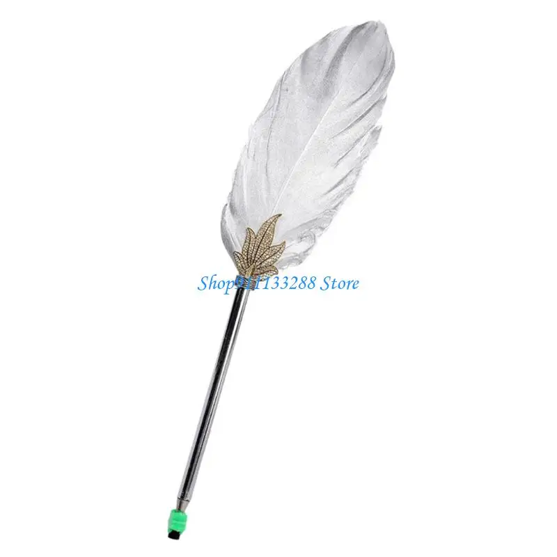G88D Antiqued Ballpoint Pen Multipurpose Feathered Signing Pen for Writing